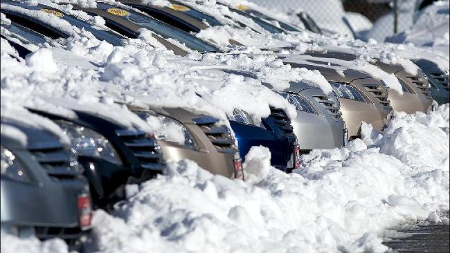 Toyota Camry под снегом